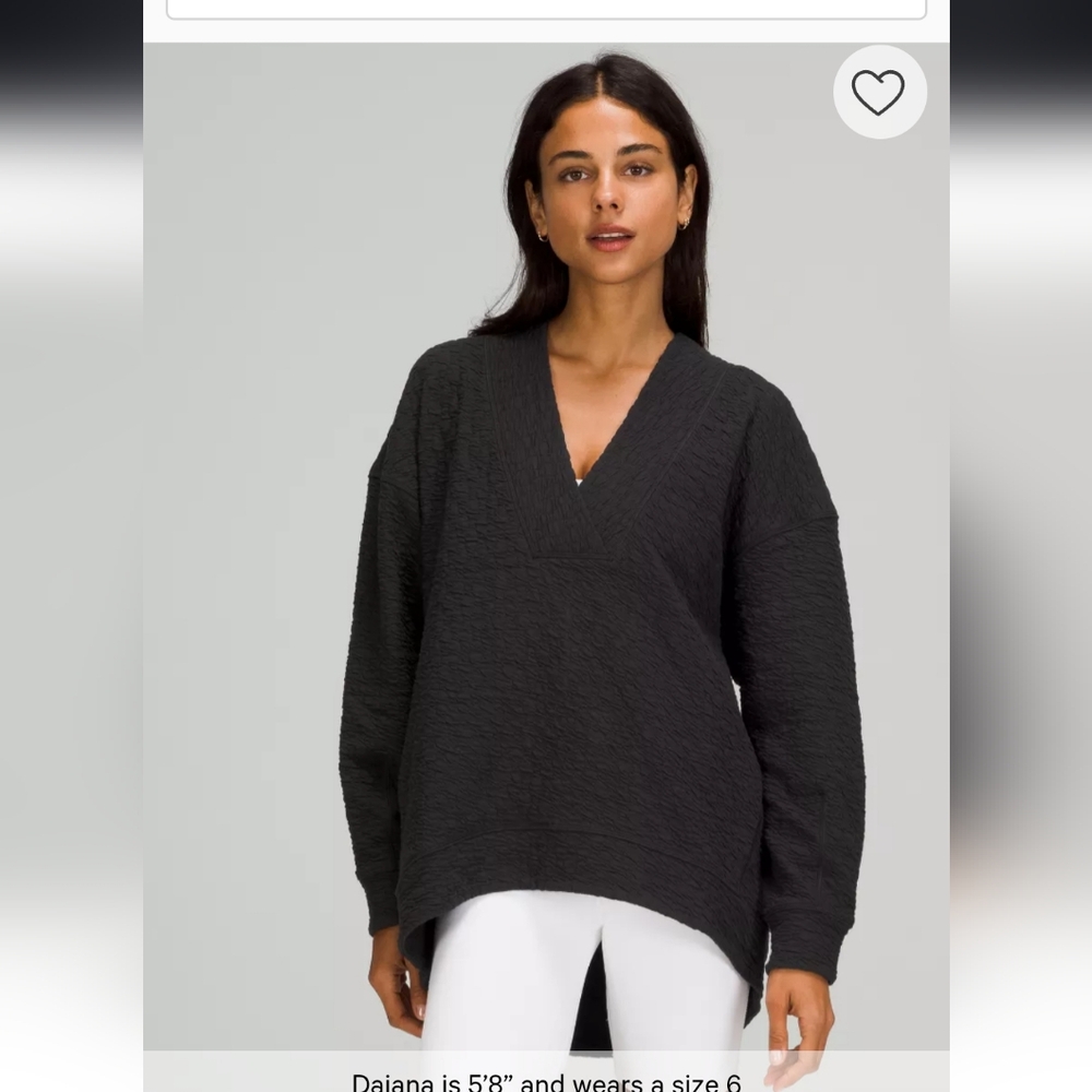 Rippled Vneck Pullover